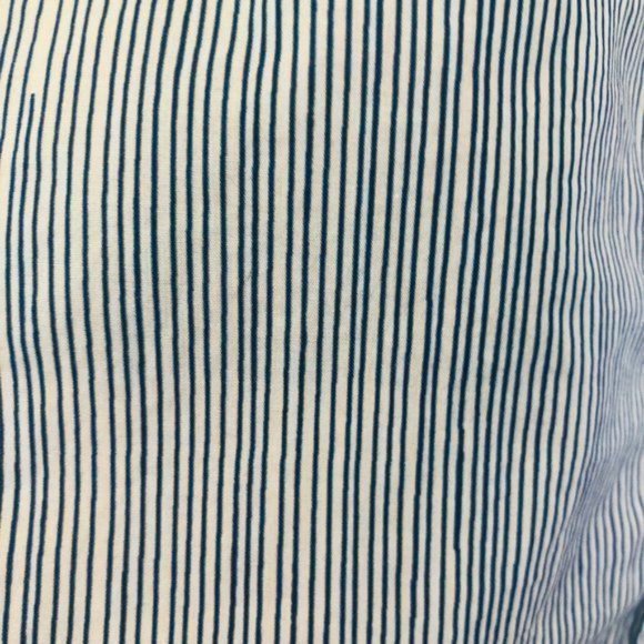 J Brand Blue/White Pinstripe Button Down Blouse- Size Small - Picture 7 of 11